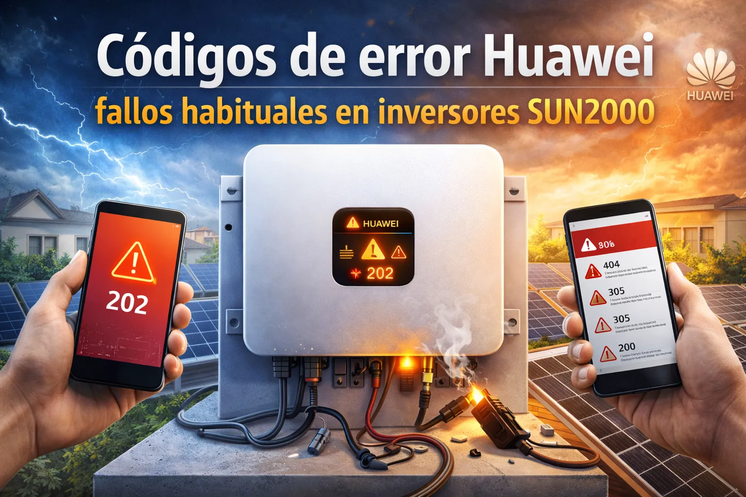 Códigos de error Huawei: fallos habituales en inversores SUN2000
